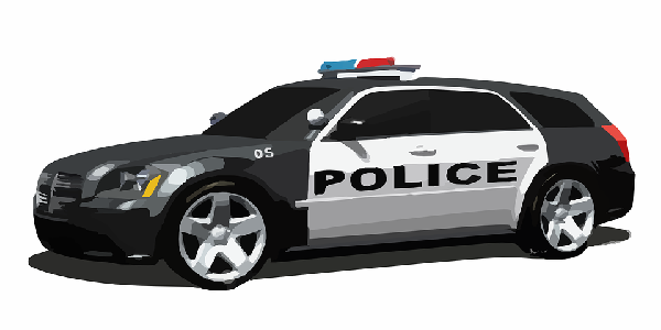 Image of a police car for reporting crimes