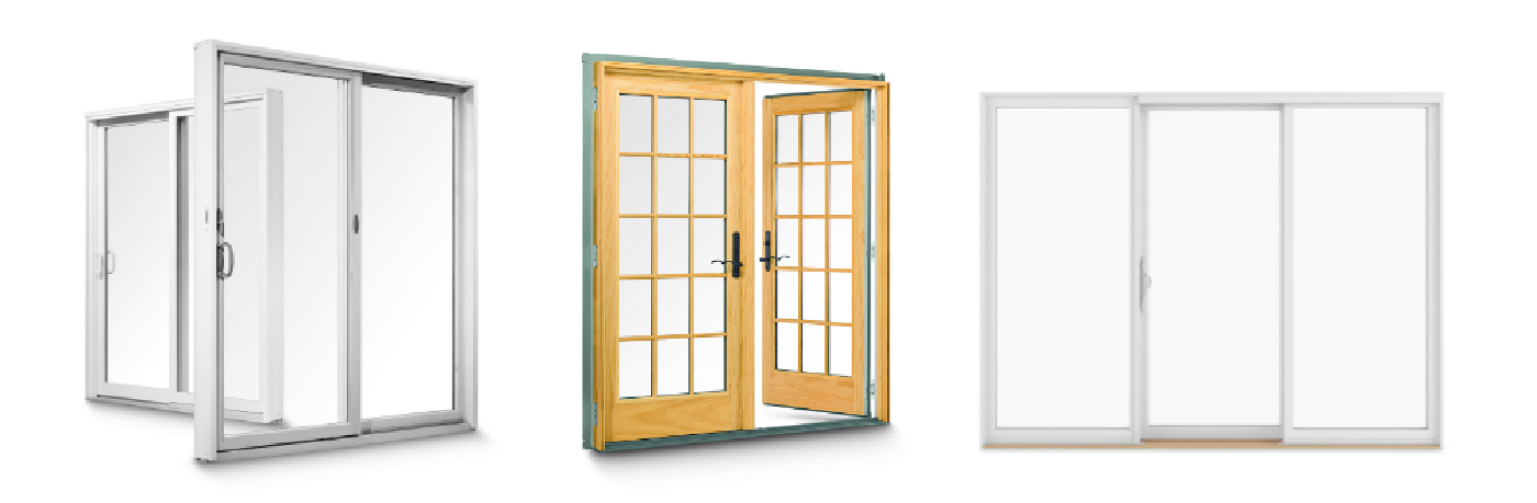 Image of 3 types of patio doors