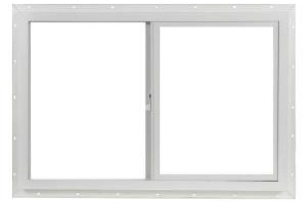 Image of white vinyl slider window